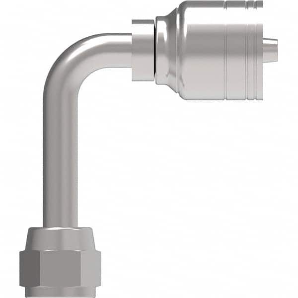 Eaton - Hydraulic Hose Fittings & Couplings Type: JIC 37 F Swivel 90 Long Drop Elbow Hose Diameter: 7/8 (Inch) - Eagle Tool & Supply