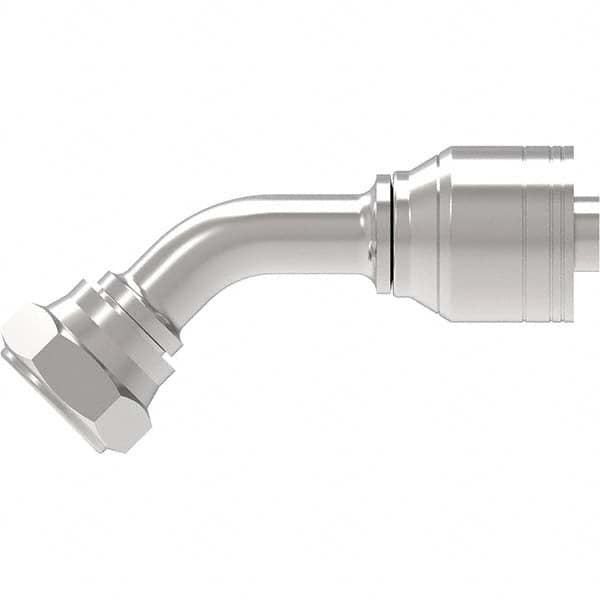 Eaton - Hydraulic Hose Fittings & Couplings Type: BSPP 60 Cone Female 45 Elbow Hose Diameter: 3/4 (Inch) - Eagle Tool & Supply