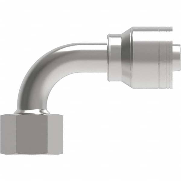 Eaton - Hydraulic Hose Fittings & Couplings Type: Female Swivel DIN 24 Seat 90 Light Hose Diameter: 25/64 (Inch) - Eagle Tool & Supply