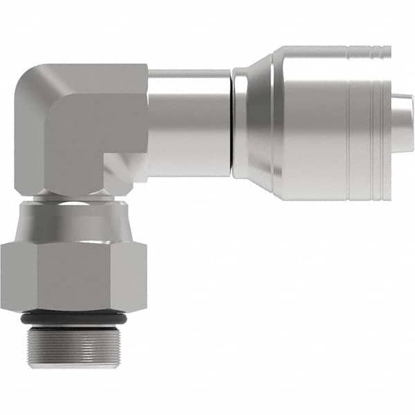Eaton - Hydraulic Hose Fittings & Couplings Type: Male Straight Thread O-Ring Swivel 90 Elbow Hose Diameter: 7/8 (Inch) - Eagle Tool & Supply