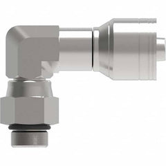 Eaton - Hydraulic Hose Fittings & Couplings Type: Male Straight Thread O-Ring Swivel 90 Elbow Hose Diameter: 7/8 (Inch) - Eagle Tool & Supply