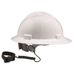 3157 Black Coil Hard Hat Lanyard W/Buckle - Eagle Tool & Supply
