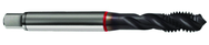 M2x0.40 6H 3-Flute Cobalt Red Ring Semi-Bottoming 40 degree Spiral Flute Tap-TiCN - Eagle Tool & Supply