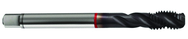 M8x1.25 6H 3-Flute Cobalt Red Ring Semi-Bottoming 40 degree Spiral Flute Tap-TiCN - Eagle Tool & Supply