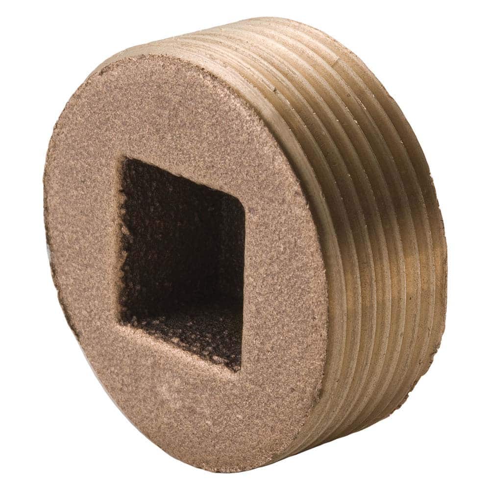 Merit Brass - Brass & Chrome Pipe Fittings Type: Countersunk Plug Fitting Size: 1/2 - Eagle Tool & Supply