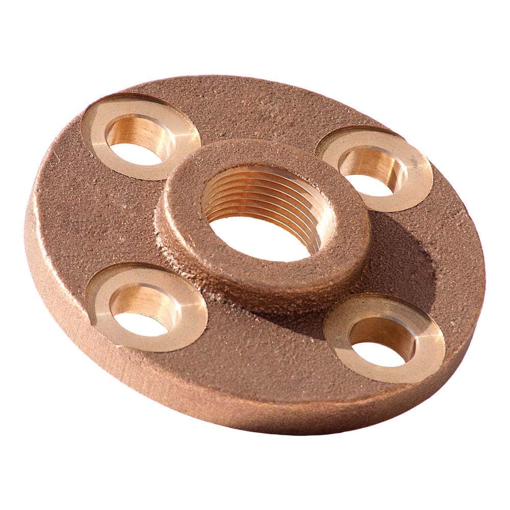 Merit Brass - Brass & Chrome Pipe Fittings Type: Threaded Flange Fitting Size: 1-1/2 - Eagle Tool & Supply