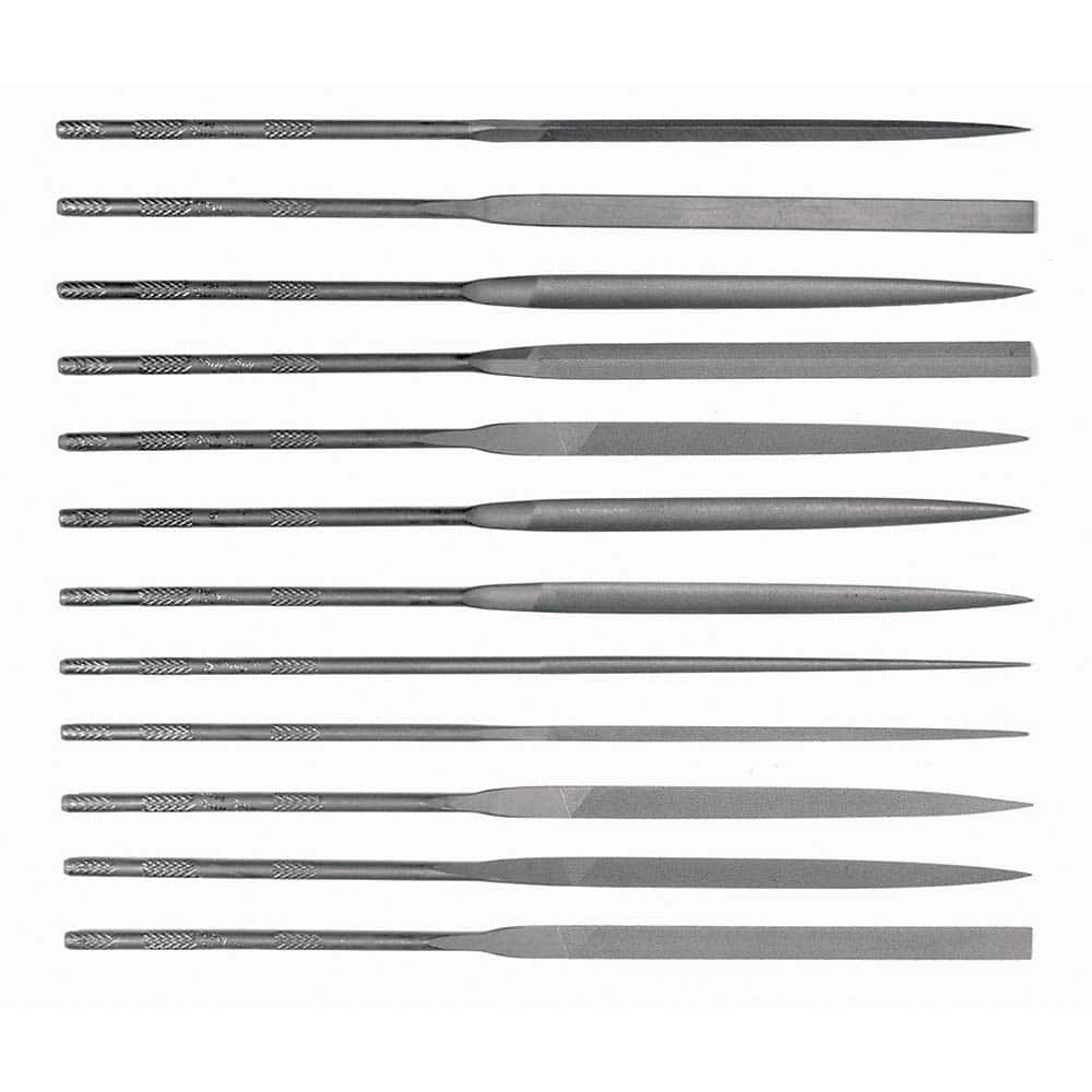 Simonds File - File Sets File Set Type: Needle File Types Included: Square; Round; Half Round; Slitting; Flat; Marking; Knife; Crossing; Three Square; Barrette; Equalling - Eagle Tool & Supply