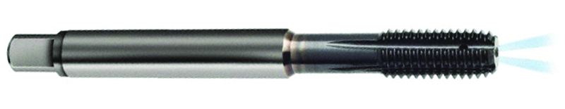 M6 x 1.0 Dia. - 6HX - 4 FL - Carbide Full Bott Tap-TiCN -Coolant-Thru-FORM-E DIN 371 - Eagle Tool & Supply