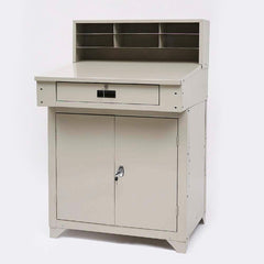Value Collection - Stationary Shop Desks Type: Shop Desk - Closed Width (Inch): 34-1/2 - Eagle Tool & Supply