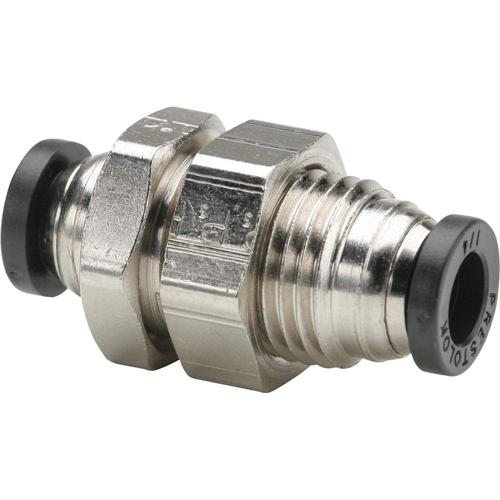 Parker - Metal Push-To-Connect Tube Fittings Type: Bulkhead Union Tube Outside Diameter (Inch): 1/2 - Eagle Tool & Supply