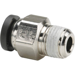 Parker - Metal Push-To-Connect Tube Fittings Type: Male Connector Tube Outside Diameter (Inch): 3/8 - Eagle Tool & Supply