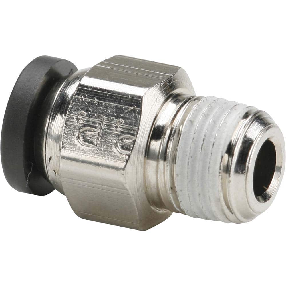 Parker - Metal Push-To-Connect Tube Fittings Type: Male Connector Tube Outside Diameter (Inch): 3/8 - Eagle Tool & Supply