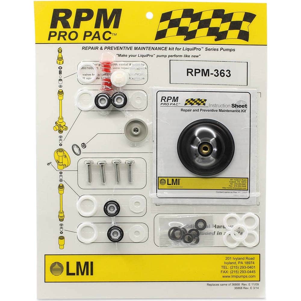 LMI - Metering Pump Accessories Type: Liquid End Preventative Maintenance Kit For Use With: LMI LIQUIPRO Liquid Ends: 313xx - Eagle Tool & Supply
