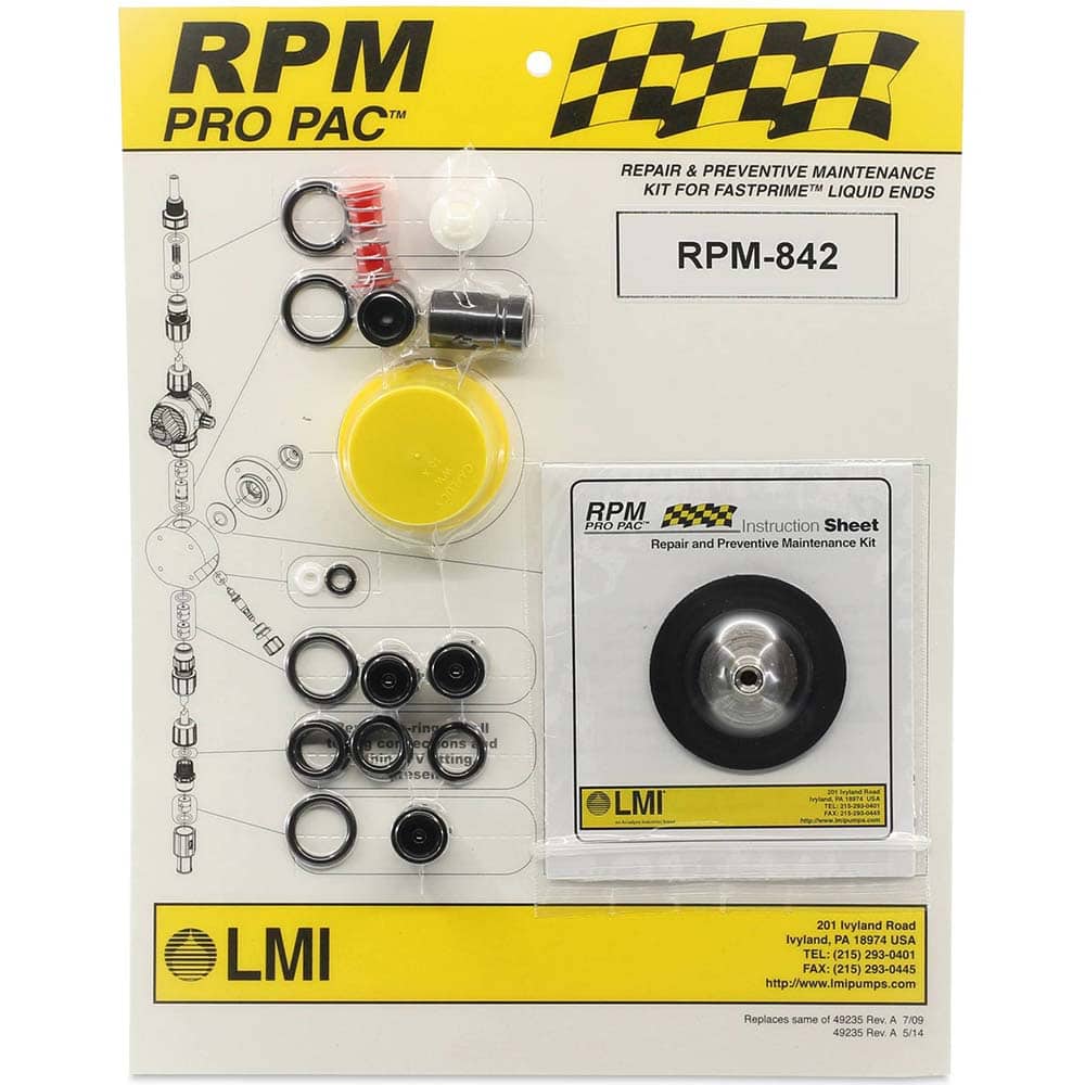 LMI - Metering Pump Accessories Type: Liquid End Preventative Maintenance Kit For Use With: LMI FASTPRIME Liquid Ends: 832xx,838xx,930Nx,930Sx,938Nx,938Sx - Eagle Tool & Supply