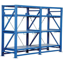 Vestil - 4 Shelf Steel Shelving - 6,000 Lb Capacity, 114" Wide x 80" High x 32" Deep, Stainless Steel - Eagle Tool & Supply