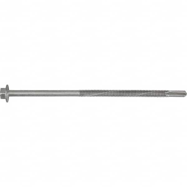 DeWALT Anchors & Fasteners - 1/4, Hex Washer Head, Hex Drive, 6" Length Under Head, #5 Point, Self Drilling Screw - Eagle Tool & Supply