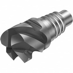 Corner Radius End Mill Head: 3/8″ Dia, 4 Flutes E10, Solid Carbide, AlTiN Coated, Series CoroMill 316