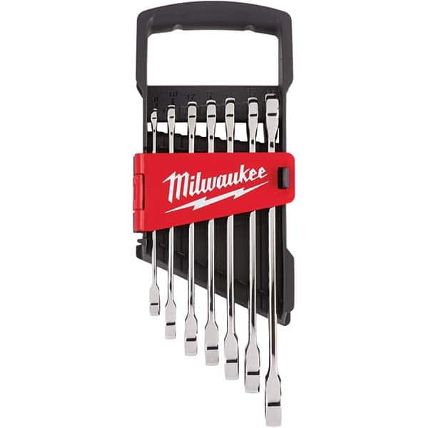 Milwaukee Tool - Wrench Sets Tool Type: Ratcheting Combination Wrench Set System of Measurement: Metric - Eagle Tool & Supply