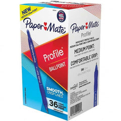 Paper Mate - Pens & Pencils Type: Retractable Ball Point Pen Color: Blue - Eagle Tool & Supply