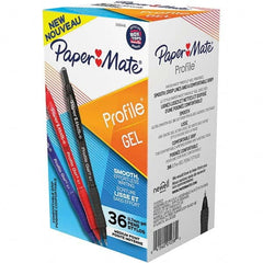 Paper Mate - Pens & Pencils Type: Retractable Gel Color: Black, Red, Blue - Eagle Tool & Supply