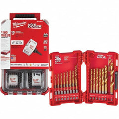 Milwaukee Tool - Hole Saw Kits Minimum Saw Diameter (Inch): 1-1/2 Maximum Saw Diameter (Inch): 4-1/4 - Eagle Tool & Supply