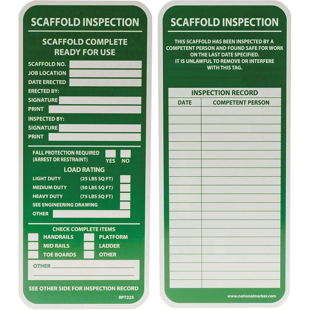 NMC - Safety & Facility Tags Message Type: Accident Prevention Tag Header: SCAFFOLD INSPECTION - Eagle Tool & Supply