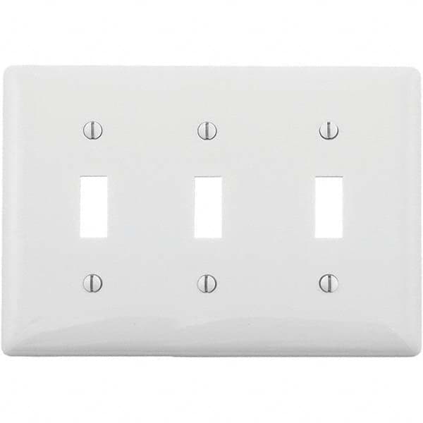 Hubbell Wiring Device-Kellems - Wall Plates Wall Plate Type: Switch Plates Color: White - Eagle Tool & Supply