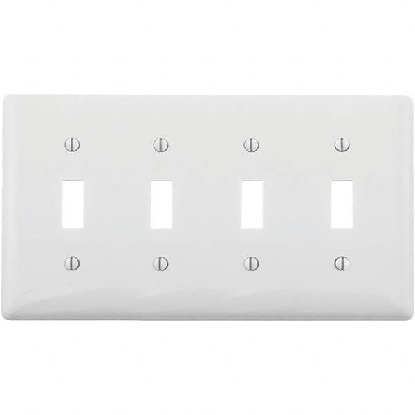 Hubbell Wiring Device-Kellems - Wall Plates Wall Plate Type: Switch Plates Color: White - Eagle Tool & Supply