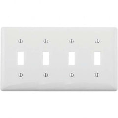 Hubbell Wiring Device-Kellems - Wall Plates Wall Plate Type: Switch Plates Color: White - Eagle Tool & Supply