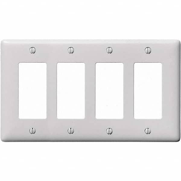 Hubbell Wiring Device-Kellems - Wall Plates Wall Plate Type: Outlet Wall Plates Color: White - Eagle Tool & Supply