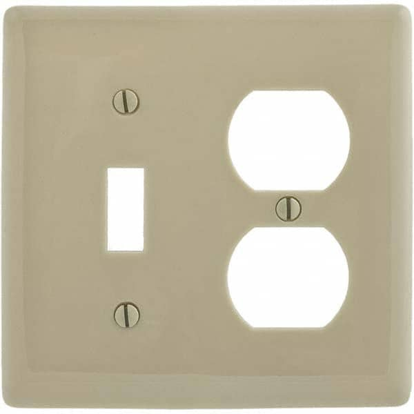 Hubbell Wiring Device-Kellems - Wall Plates Wall Plate Type: Combination Wall Plates Color: Ivory - Eagle Tool & Supply