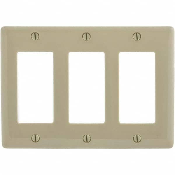 Hubbell Wiring Device-Kellems - Wall Plates Wall Plate Type: Outlet Wall Plates Color: Ivory - Eagle Tool & Supply