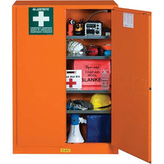 Justrite - Empty First Aid Cabinets & Cases Type: Emergency Preparedness Storage Cabinet Height (Inch): 65 - Eagle Tool & Supply