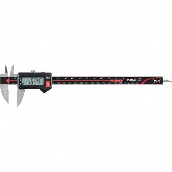Mahr - 0 to 200mm Range, 0.01mm Resolution, IP67 Electronic Caliper - Eagle Tool & Supply