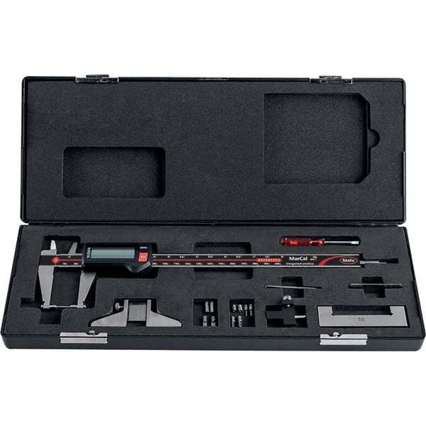 Mahr - 0 to 200mm Range, 0.01mm Resolution, IP67 Electronic Caliper - Eagle Tool & Supply