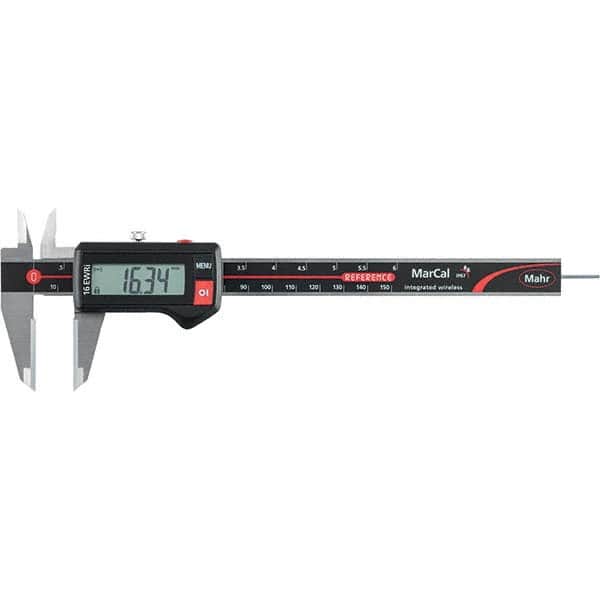 Mahr - 0 to 150mm Range, 0.01mm Resolution, IP67 Electronic Caliper - Eagle Tool & Supply