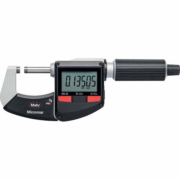 Mahr - Electronic Outside Micrometers Type: Standard Minimum Measurement (Decimal Inch): 4.0000 - Eagle Tool & Supply