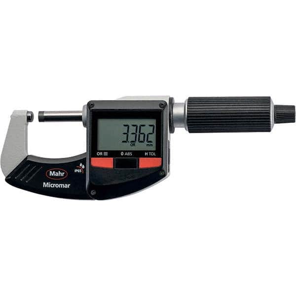 Mahr - Electronic Outside Micrometers Type: Standard Minimum Measurement (Decimal Inch): 1.0000 - Eagle Tool & Supply