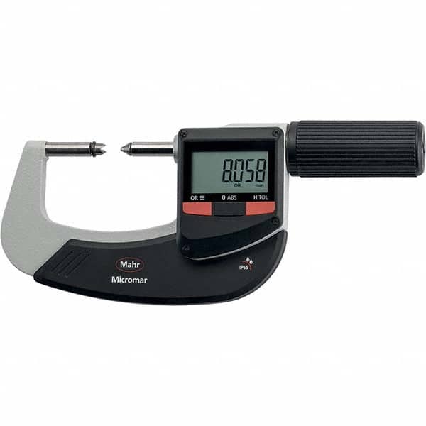 Mahr - Electronic Outside Micrometers Type: Standard Minimum Measurement (Decimal Inch): 0.0000 - Eagle Tool & Supply