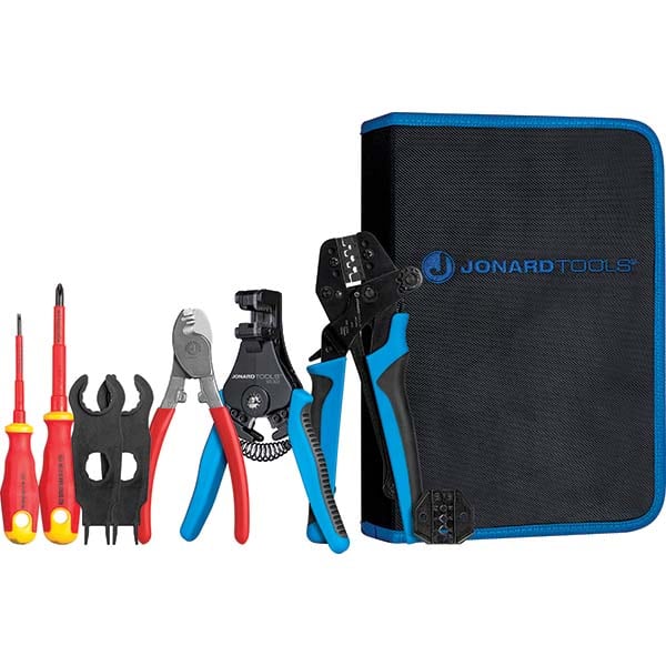 Jonard Tools - Crimpers Type: Solar Panel Crimping Tool Kit Capacity: 14, 12, or 10 AWG - Eagle Tool & Supply