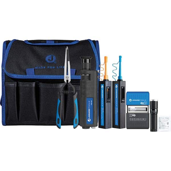 Jonard Tools - Cable Tools & Kits Tool Type: Fiber Connector Cleaning & Inspection Kit Number of Pieces: 8.000 - Eagle Tool & Supply