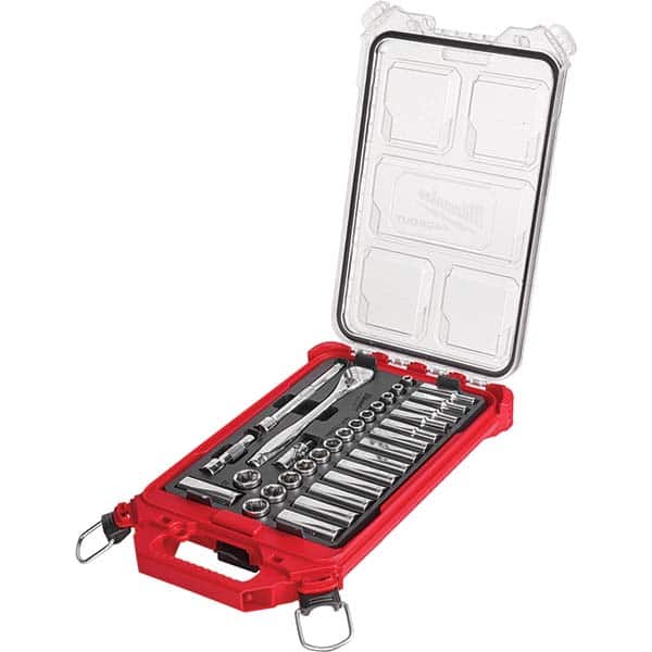Milwaukee Tool - Socket Sets Measurement Type: Metric Drive Size: 3/8 - Eagle Tool & Supply