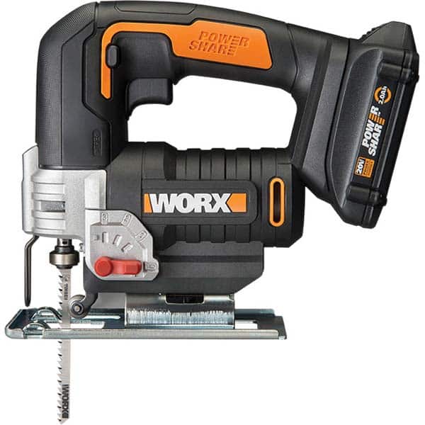 Worx - Cordless Jigsaws Voltage: 20 Strokes per Minute: 2600 - Eagle Tool & Supply
