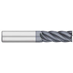 Titan USA - Square End Mills; Mill Diameter (Inch): 1/8 ; Mill Diameter (Decimal Inch): 0.1250 ; Number of Flutes: 5 ; Length of Cut (Inch): 1/2 ; Length of Cut (Decimal Inch): 0.5000 ; Material: Solid Carbide - Exact Industrial Supply