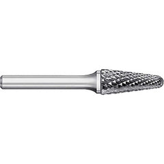 Titan USA - Burrs; Head Shape: Taper w/Radius End ; Industry Specification: SL-1 ; Tooth Style: Double Cut ; Cutting Diameter (Inch): 1/4 ; Cutting Diameter (Decimal Inch): 0.2500 ; Shank Diameter (Inch): 1/4 - Exact Industrial Supply