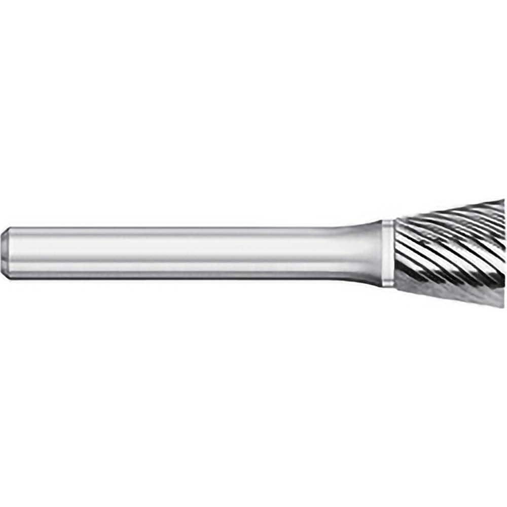 Titan USA - Burrs; Head Shape: Inverted Taper ; Industry Specification: SN-1 ; Tooth Style: Single Cut ; Cutting Diameter (Inch): 1/4 ; Cutting Diameter (Decimal Inch): 0.2500 ; Shank Diameter (Inch): 1/4 - Exact Industrial Supply