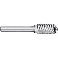 Titan USA - Burrs; Head Shape: Cylinder Ball End ; Industry Specification: SC-53 ; Tooth Style: Double Cut ; Cutting Diameter (Inch): 3/16 ; Cutting Diameter (Decimal Inch): 0.1875 ; Shank Diameter (Inch): 1/8 - Exact Industrial Supply