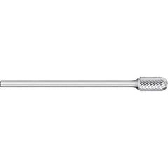 Titan USA - Burrs; Head Shape: Cylinder Ball End ; Industry Specification: SC-3X ; Tooth Style: Single Cut ; Cutting Diameter (Inch): 3/8 ; Cutting Diameter (Decimal Inch): 0.3750 ; Shank Diameter (Inch): 1/4 - Exact Industrial Supply