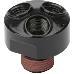 1/4″ & 1/2″ Inlet, 1/4″ Outlet Manifold 1-1/2″ Long x 1-1/2″ Wide 1-1/2″ High, 5/8″ Mount Hole, 1 Inlet Port, 3 Outlet Ports