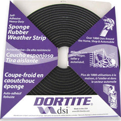 Weatherstripping; Type: Open Cell Sponge Rubber Tape w/PSA; Length (Decimal Inch): 600; Width (Inch): 3/4; Door Thickness: 9/16; Material: Natural Open Cell Rubber w/PSA; Length: 50'; Material: Natural Open Cell Rubber w/PSA